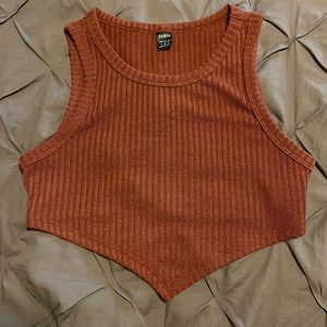 Rust V Crop Top